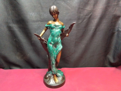 A  Very Nice Old Vintage Lost Wax Casting of Lady (Queen of the Meadows) 42 Cm. or 16.5