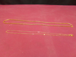 2 Gold Plated Ladies Necklace’s. 