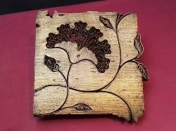 An Indonesian Vintage Batic Copper Stamp, printing block.17x17 Cm.