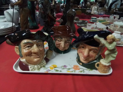 Tray of 3 Large Royal Doulton Character Jugs