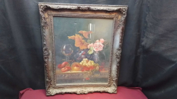 A Nice Oil on Canvas Framed Very Old Still Life. W.54 H.65 Cm.