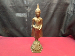 Brass Buddha Sculpture. W.11 H.37 Cm.