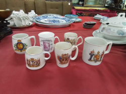 6 Old Commemorative Mugs Including  1937,1955 and others.