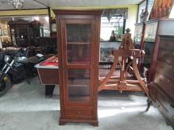 A Beautiful Early Display Cabinet with 1 Lower drawer and 1 key. W.69 D.44 H.180  Cm.