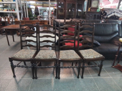 4 Ladder Back Chairs.