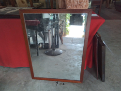 A Modern Wood Framed Mirror 66x86 Cm.