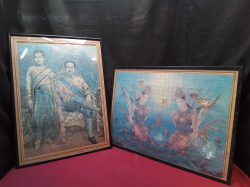 2 Jig Saws Framed and Glazed. 42x58 Cm.