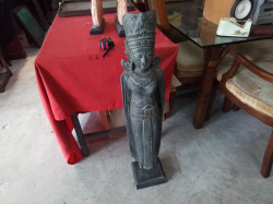 A Wooden Statue of Phra Vistthithep A Thai God of Purity. H.90 Cm.