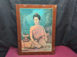 A Colour Picture of Phra Supangullaya Framed. 46x61 Cm.