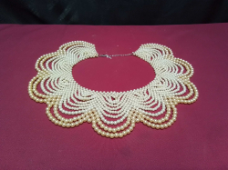 A River Pearl Necklace, two tone color. Evening ware. 