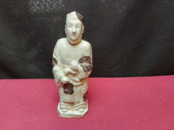 A Celadon Glazed Figure of Luochan. W.6 H.18 Cm.