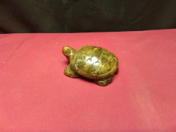 Eternal Life ancient Good Luck serpentine stone turtle. W.7 L.9 H.4 Cm.