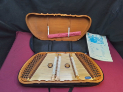 Traditional Thai Dulcimer know as KHIM with Music notebook  and case in good condition