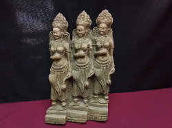A Wall Hanging  Sand Stone of Apsara Sculpture. W.15 H.26 Cm.