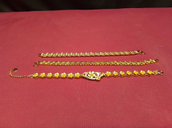 3 Gold Plated Ladies Bracelet’s 