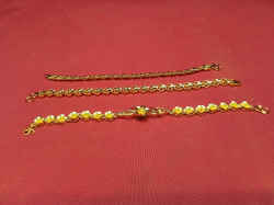 3 Gold Plated Ladies Bracelet’s.
