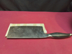 A New Large Heavy Butchers Meat Clever Stainless Steel. 