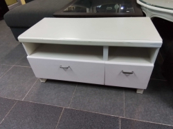 Index White Bedside Cabinet with 2 drawer(Small damaged)D.40 L.90 H.48 Cm.