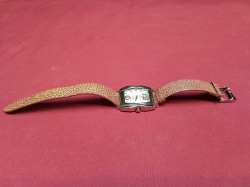 Croton Ladies 3ATM Stainless Steel Watch With Purple Crystals. In Good Working Order With Fresh Battery.