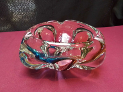 A Lovely Murano Style Ashtray W.16 H.9 Cm.