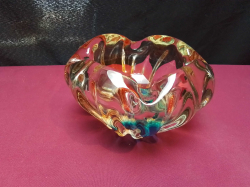 A Lovely Murano Style Ashtray W.14 H.9 Cm.