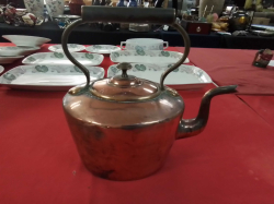 A Large Copper Kettle. L.30 H.29 Cm. 