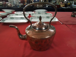 A Large Copper Kettle. L.28 H.26 Cm. 