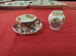 A Crown Derby C&B Crack ( A bit Crack) and Small Messon Vase H.8 Cm.
