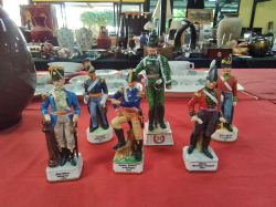 6 Various Military Figures Mostly by Capodimonte  in good condition.
