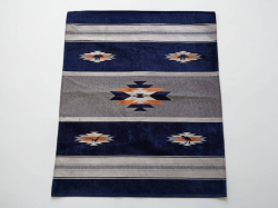 A native Pecos Southwestern NavaJo Geometric textile tribal rug 110x110 Cm.