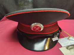 Original cap of the military Iron railway officer USSR Russia