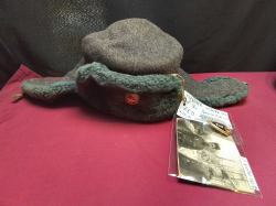 Military winter cap with photo