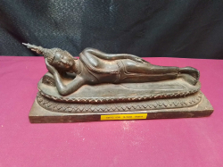 A Bronze Statue of Reclining Buddha D.11.5 W.12 H.18 Cm.