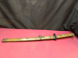A Samurai Sword Embossed. L.71 Cm.