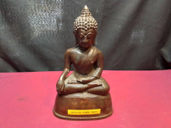 A Bronze Statue of  Chiang Saen Buddha. D.9.5 L.15 H.24.5 Cm.