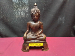 A Bronze Statue of Chiang Saen Buddha. D.9 L.16 H.25 Cm.
