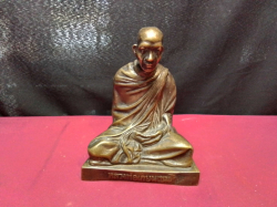 A Bronze Statue of Luang Pho Kasem. D.9 L.13 H.17 Cm.