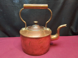 A Large Copper Kettle. L.28 H.28 Cm. 