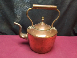 A Large Copper Kettle. L.29 H.29 Cm. 