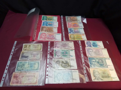 A Large set of 20 Jugoslavija Citizen War Bank notes 1991-1994