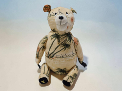 A lovely tropical Teddy bear plush toy. H.33 Cm.