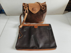 A vintage red Paisley  lady shoulder bag and a clutch bag
