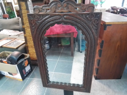 An antique beautiful hand crafted Wood Mirror. 46x76 Cm.