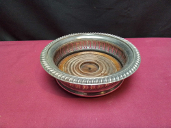 A beautiful Sheffield  Silver Plated Wine ฺ Bottle Coaster. W.14 H.5 Cm.
