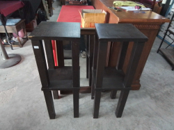 A Pair of Table Plant Stand. W.31 H.90 Cm.