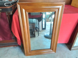 A Teak Wood Mirror. W.59 H.51 Cm.