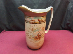 Vintage Large Ceramic Water Pitcher by Royal Venton Ware, Staffordshire, with Woodland Motifs. W.18 25 H.32 Cm.