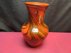 Mid 19thc, Chinese Flambe Oxblood Sang De Boeuf Porcelain Baluster Vase. VGC .W.15 H.26 Cm.