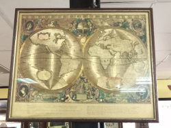 A Vintage Reproduction of Petrus Plancius's 1594 Orbis Terrae Compendiosa  Description 