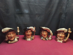 Complete Royal Doulton Set of the three muscateers with The Rare D'Artagnan (Large size)
